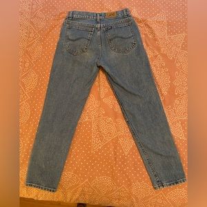 Lee jeans with custom stitching